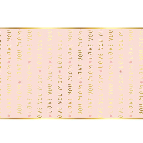 Foil Table Runner - Love you Mom
