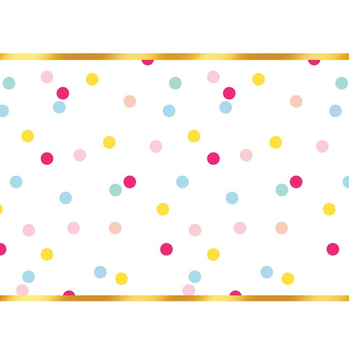 Foil Paper Table Runner - Confetti Polka Dot