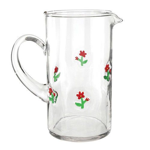 Icon Glass Pitcher - Floral
