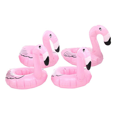 Blow Up Drink Holder - Flamingo - Set of 4