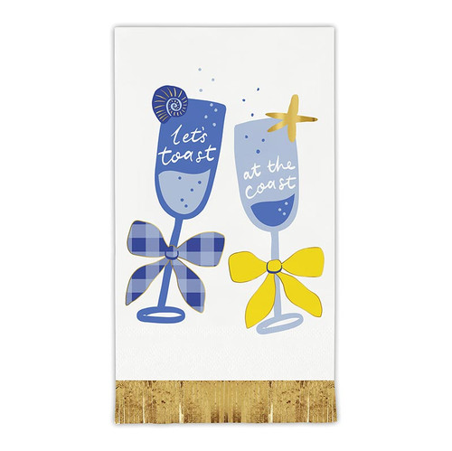 Foil Fringe Napkins - Let's Toast At The Coast - 20ct