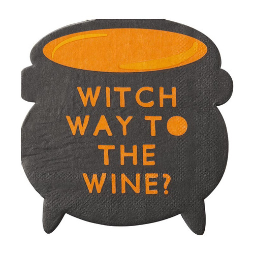 BEVERAGE NAPKINS - WITCH WAY TO THE WINE