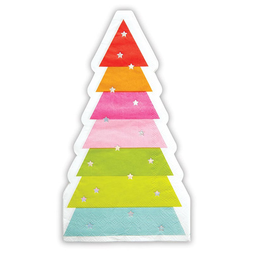 Guest Napkins - Rainbow Holiday Trees