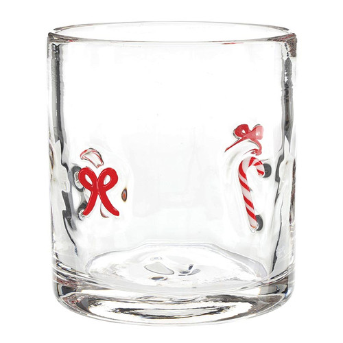DOF Icon Glass - Bows + Candy Cane