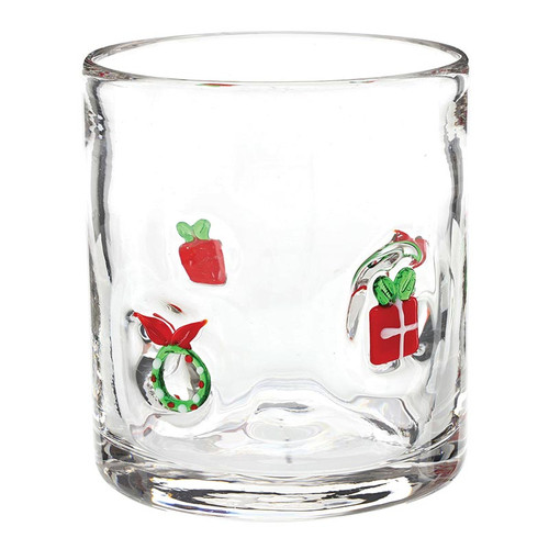 DOF Icon Glass - Wreath + Present