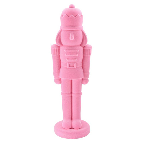 28.5" Flocked Nutcracker - Pink