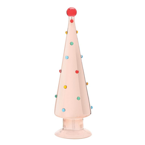 Beaded Pink Glass Tree - Small