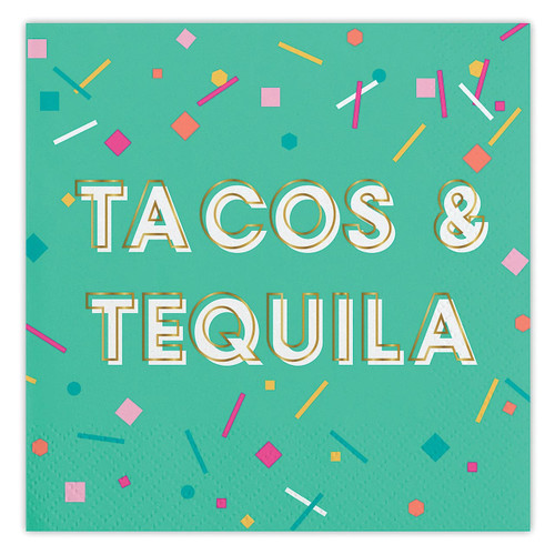 Foil Beverage Napkins - Tacos and Tequila