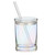 Glass DOF with Lid and Straw- Iridescent