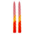 Tapered Candle - Pink-Yellow-Orange