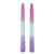 Tapered Candle - Pink-Mint-Purple