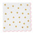 Foil Paper Napkin with Scallop - Gold Dot