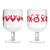 Set of 4 Acrylic Stackable Wine Glass Stainless Steel - Valentine's Day