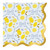 Foil Wavy Scalloped Napkins - Lemons - 20ct
