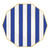 Decagon Foil Paper Plates - Blue Stripe - 8ct