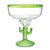 Acrylic Figurine Stem Margarita Glass - Cactus