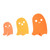 Acrylic Decoration - Ghosts - Set of 3
