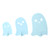 Blue Acrylic Decoration - Kailo Ghosts - Set of 3