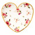 Paper Lunch Plate - Floral Heart