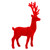 11.5" Standing Flocked Deer - Red