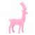 11.5" Standing Flocked Deer - Pink