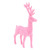 11.5" Standing Flocked Deer - Pink