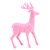 18" Standing Flocked Deer - Pink