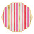 Foil Decagon Paper Plates - Pink Stripe - 8ct