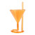 Cocktail Glass with Built-In Straw - Orange