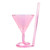 Cocktail Glass with Built-In Straw - Pink