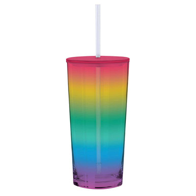 Glass Tumbler with Straw - Sassy Since Birth