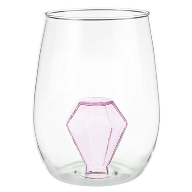 Stemless Wine Glass with Figurine - Tree