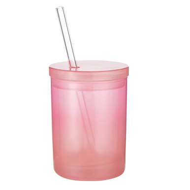 Clear Plastic Cups Tumbler with Lids and Straw | 750ml Transparent /  Translucent