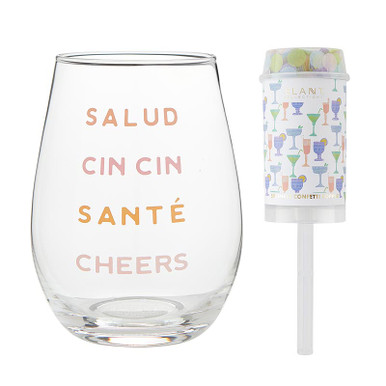 Celebration Salud! Wine Glasses Set of 8
