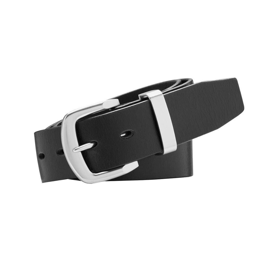 Station Black. Full Grain Natural Leather Belt. 38mm Width  display picture 2