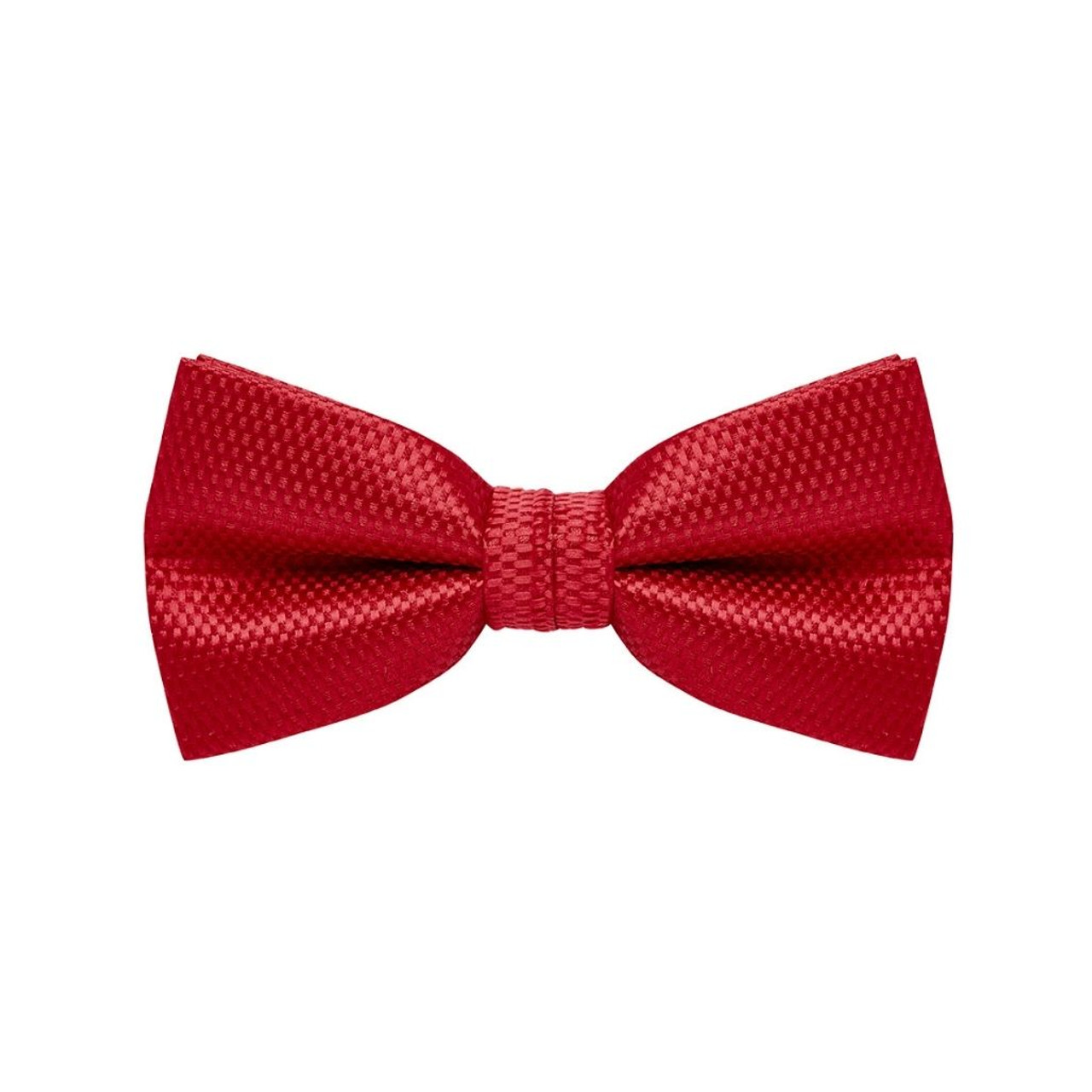 BOW TIE + POCKET SQUARE SET. Carbon. Red. Supplied with matching pocket square.