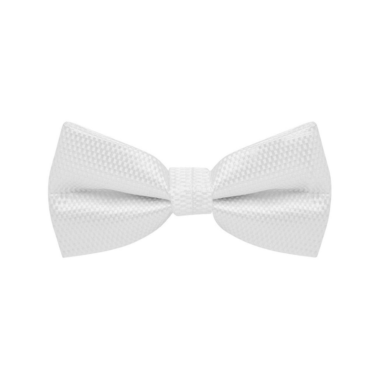 BOW TIE + POCKET SQUARE SET. Carbon. White. Supplied with matching pocket square.