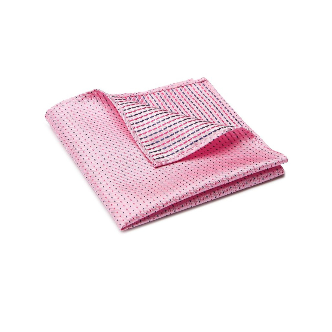 POCKET SQUARE. Micro Print. Pink.