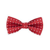 BOW TIE + POCKET SQUARE SET. Spot. Red. Supplied with matching pocket square.