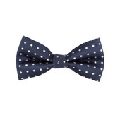 BOW TIE + POCKET SQUARE SET. Spot. Navy. Supplied with matching pocket square.