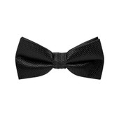 BOW TIE + POCKET SQUARE SET. Carbon. Black/White. Supplied with a white pocket square.