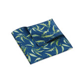 POCKET SQUARE. Ali Wilkinson Eucalyptus Print. Teal.