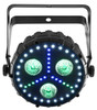 Chauvet DJ FXpar 3 compact par fixture with three 8W Quad-color (RGB+UV) center LEDs, RGB SMD LED light