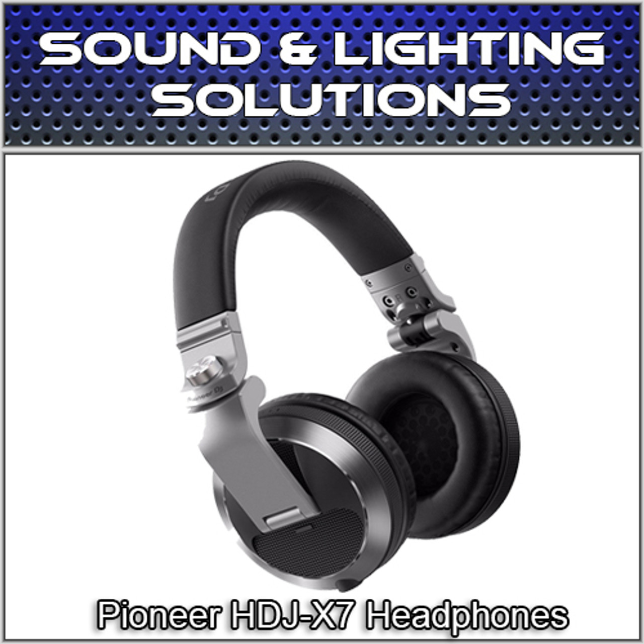 Pioneer HDJ-X7-S Professional Over-Ear DJ Headphones w/ Detachable Cables  (Silver)