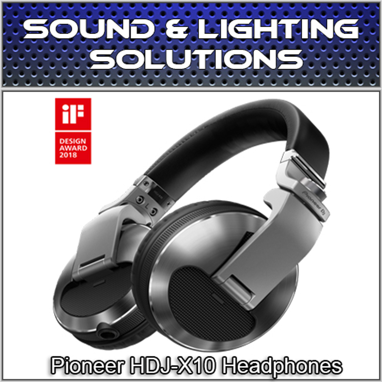 Pioneer HDJ-X10S Professional DJ Headphones w/ Detachable Cables (Silver)