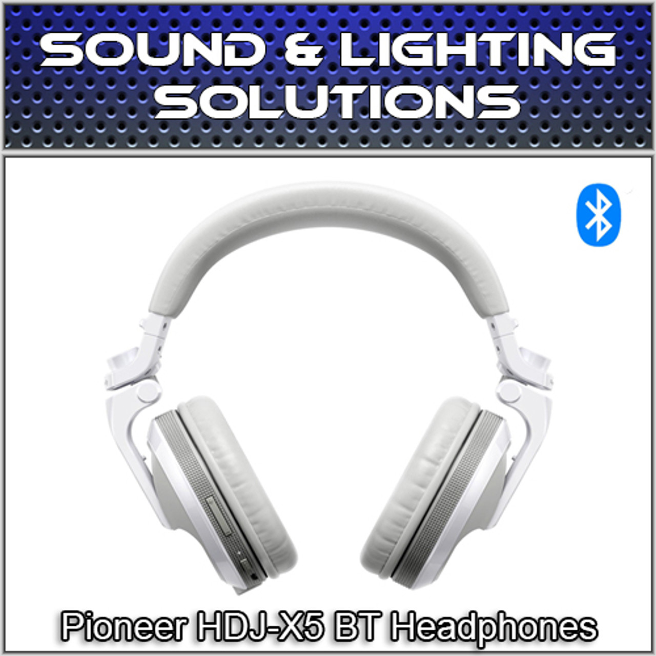 Foldable (White) Ear DJ Pioneer Headphones Over Wireless DJ Bluetooth HDJ-X5BT-W