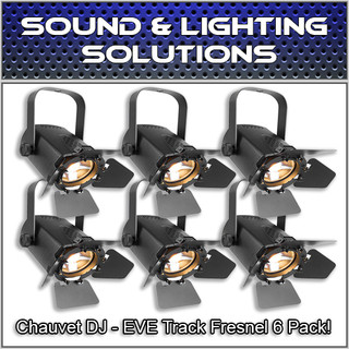(6) Chauvet DJ EVE TF-20 LED Fresnel Accent Par Can Light w/Dimmers 