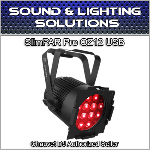 Chauvet DJ Slimpar Pro QZ12 D-Fi USB RGBA Wash Light DMX Par Can w/ Zoom 