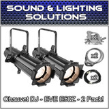 (2) Chauvet DJ EVE E-50Z 50W LED Warm White Gobo Projector Package