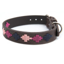 Dog Collar Navy / Pink & Cerise Medium Only M (14"-18")